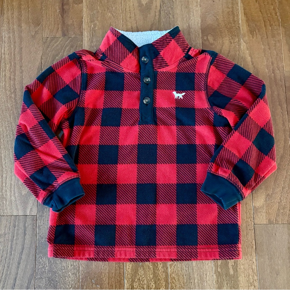 Carter's Boys Plaid Fleece Pullover Sweater 5T